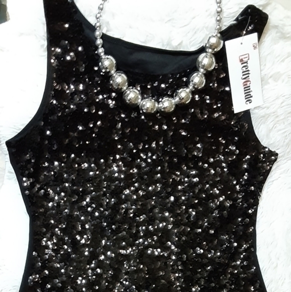 Pretty Guide Sequin Half Tank - Picture 6 of 7
